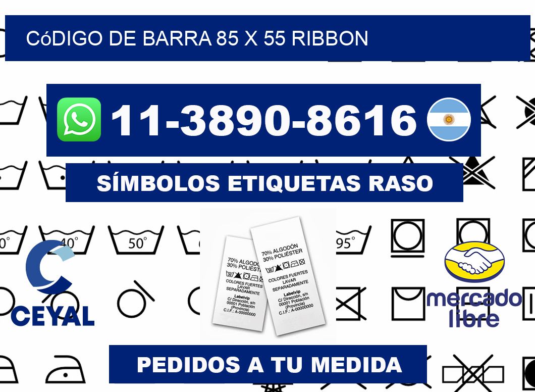código de barra 85 x 55 ribbon