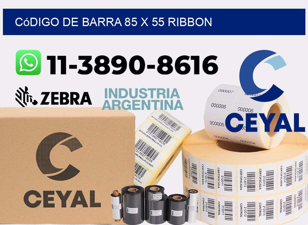 código de barra 85 x 55 ribbon