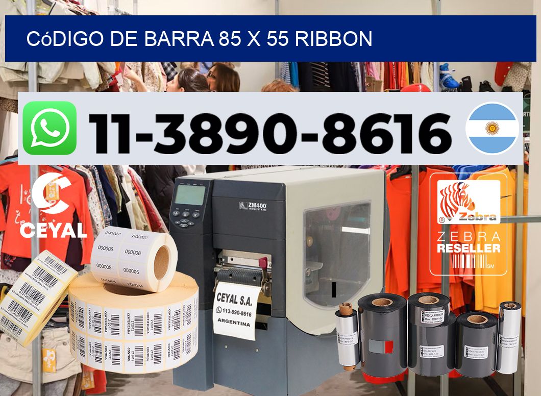 código de barra 85 x 55 ribbon