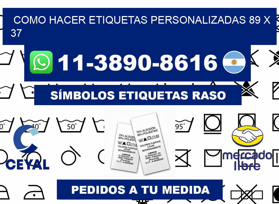 como hacer etiquetas personalizadas 89 x 37
