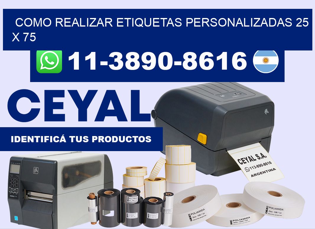 como realizar etiquetas personalizadas 25 x 75