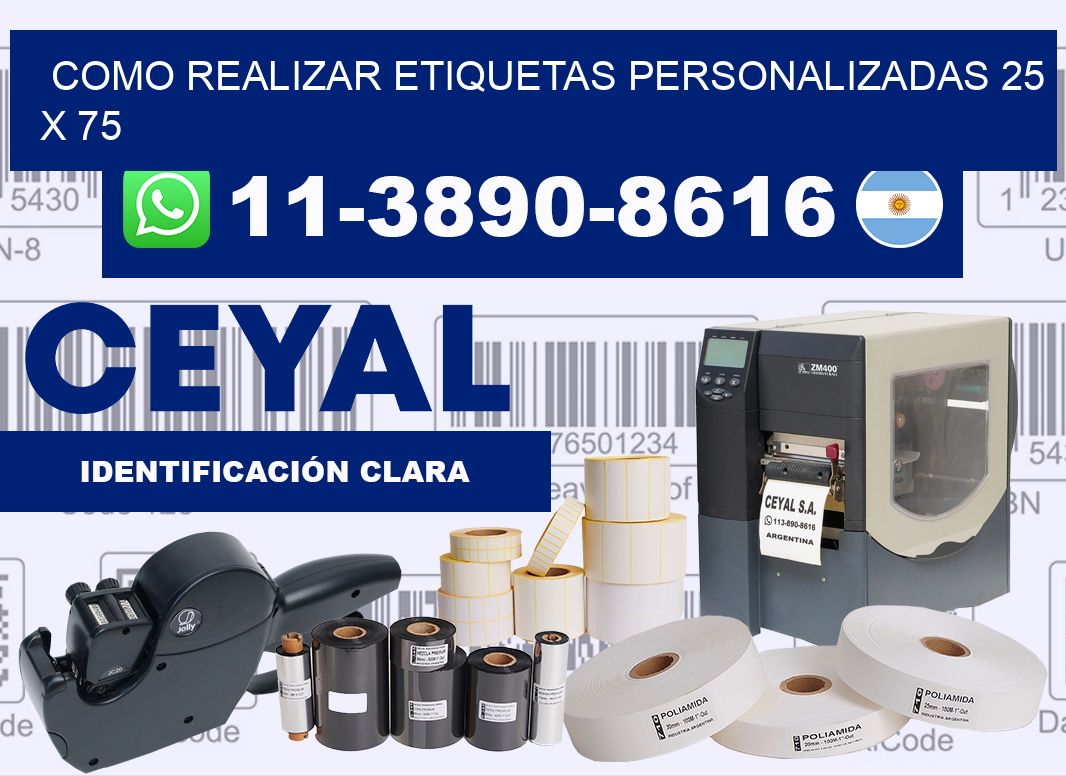 como realizar etiquetas personalizadas 25 x 75