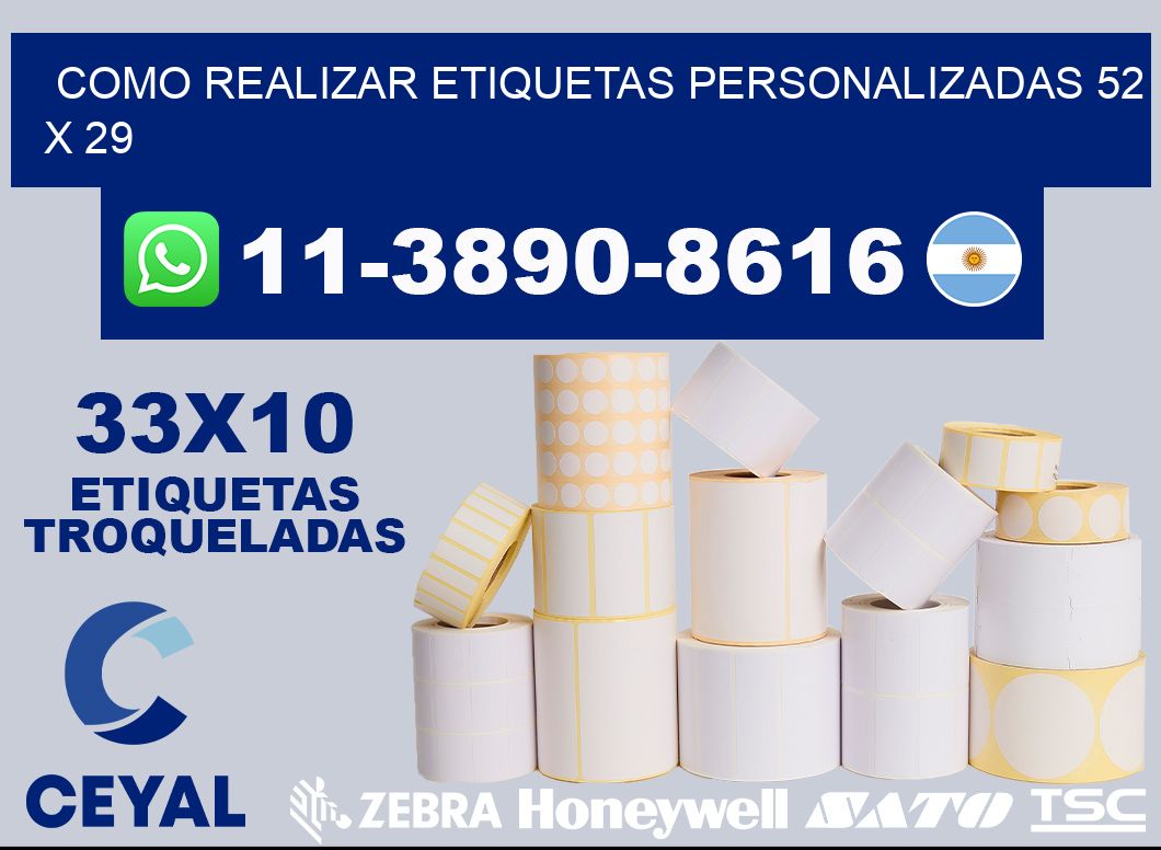 como realizar etiquetas personalizadas 52 x 29