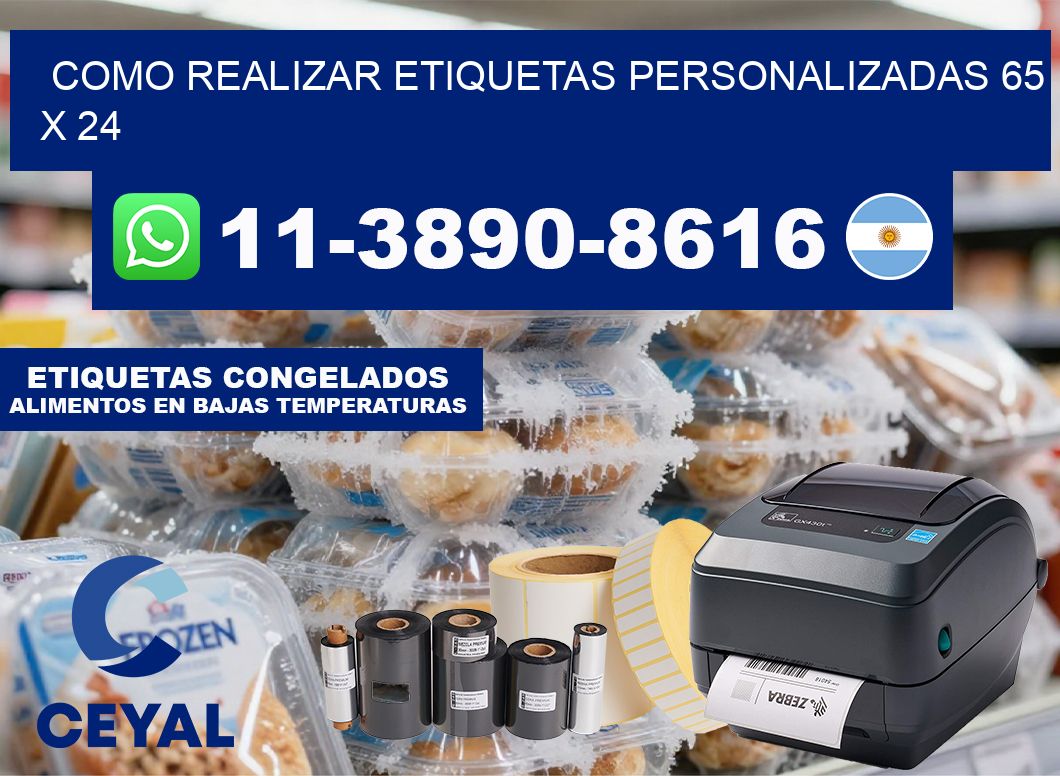 como realizar etiquetas personalizadas 65 x 24