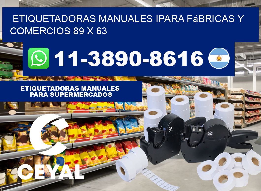 etiquetadoras manuales ipara fábricas y comercios 89 x 63