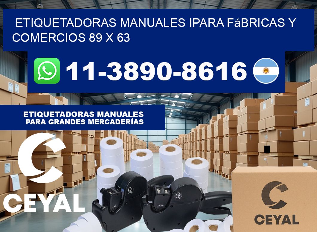 etiquetadoras manuales ipara fábricas y comercios 89 x 63