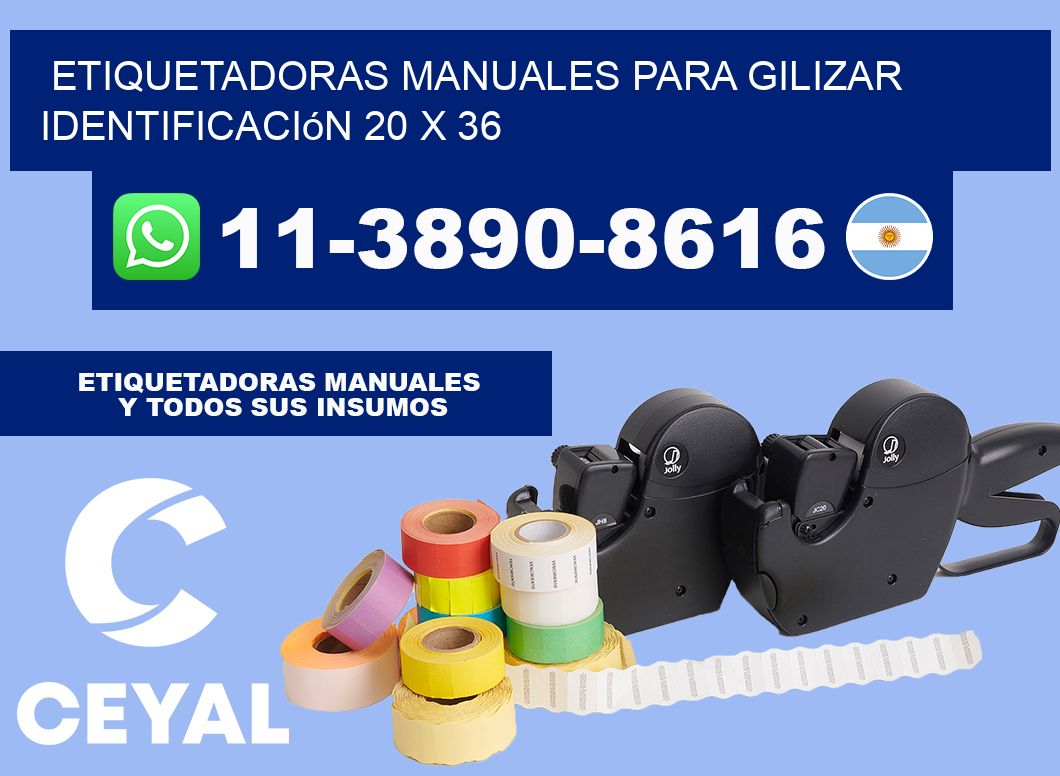 etiquetadoras manuales para gilizar identificación 20 x 36