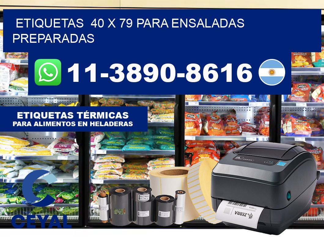 etiquetas  40 x 79 para Ensaladas preparadas
