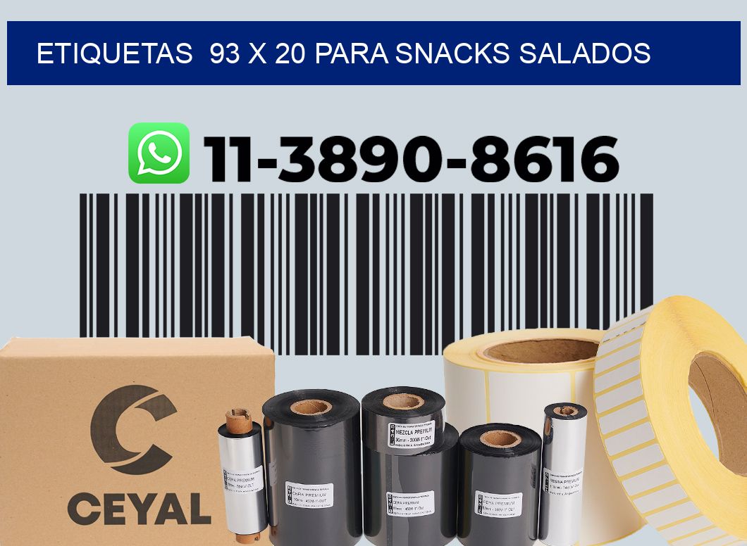 etiquetas  93 x 20 para Snacks salados
