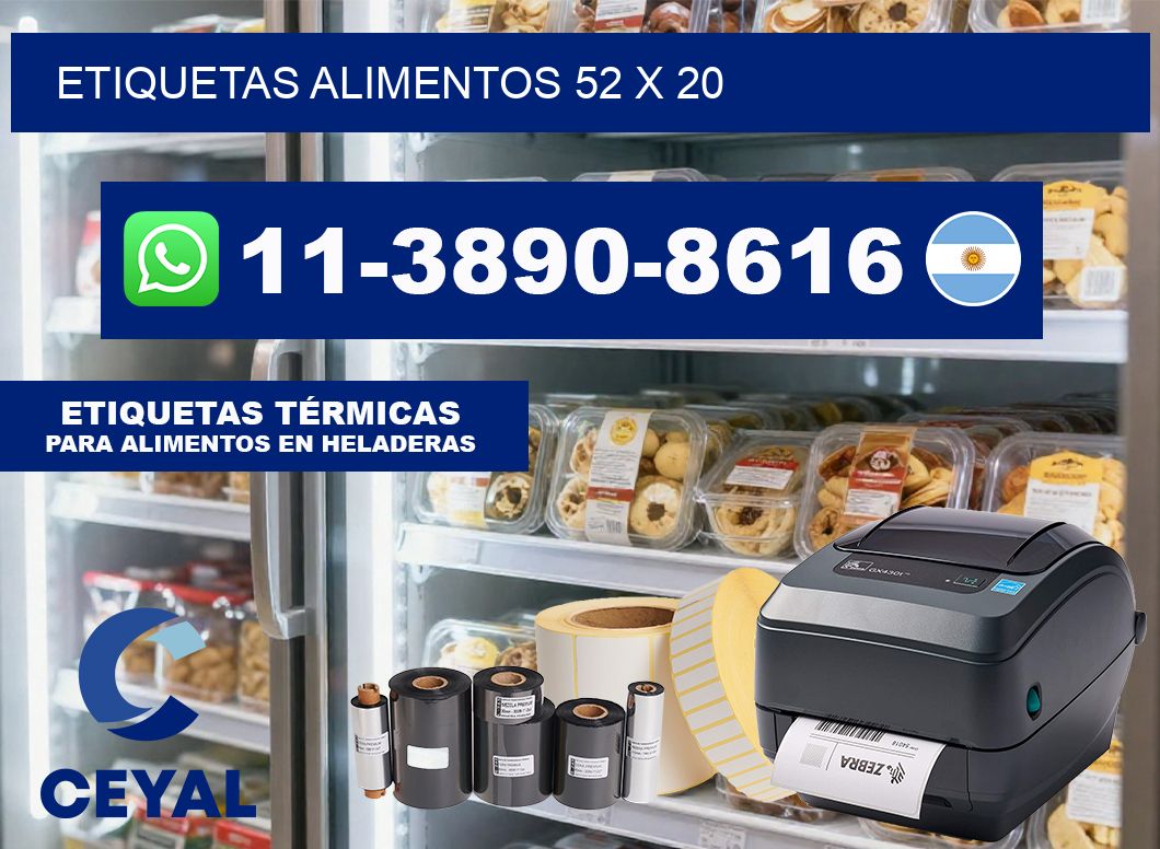 etiquetas alimentos 52 x 20