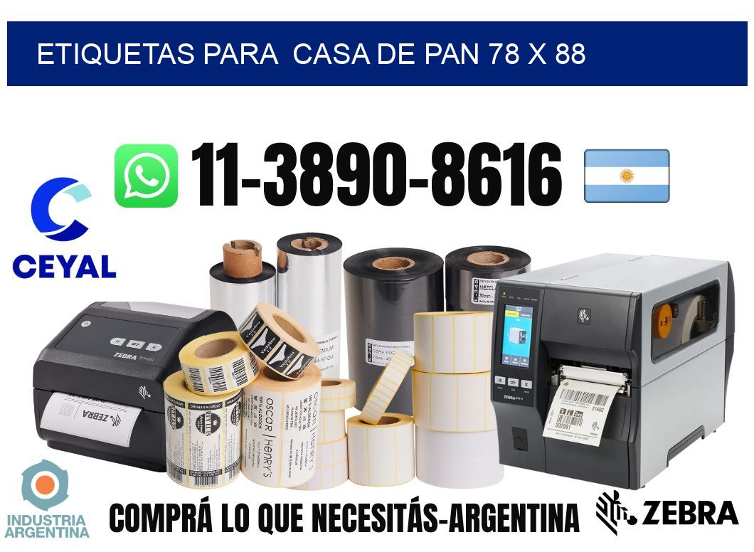 etiquetas para Casa de pan 78 x 88