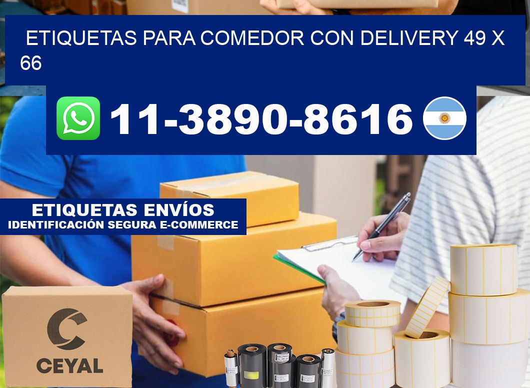 etiquetas para Comedor con delivery 49 x 66