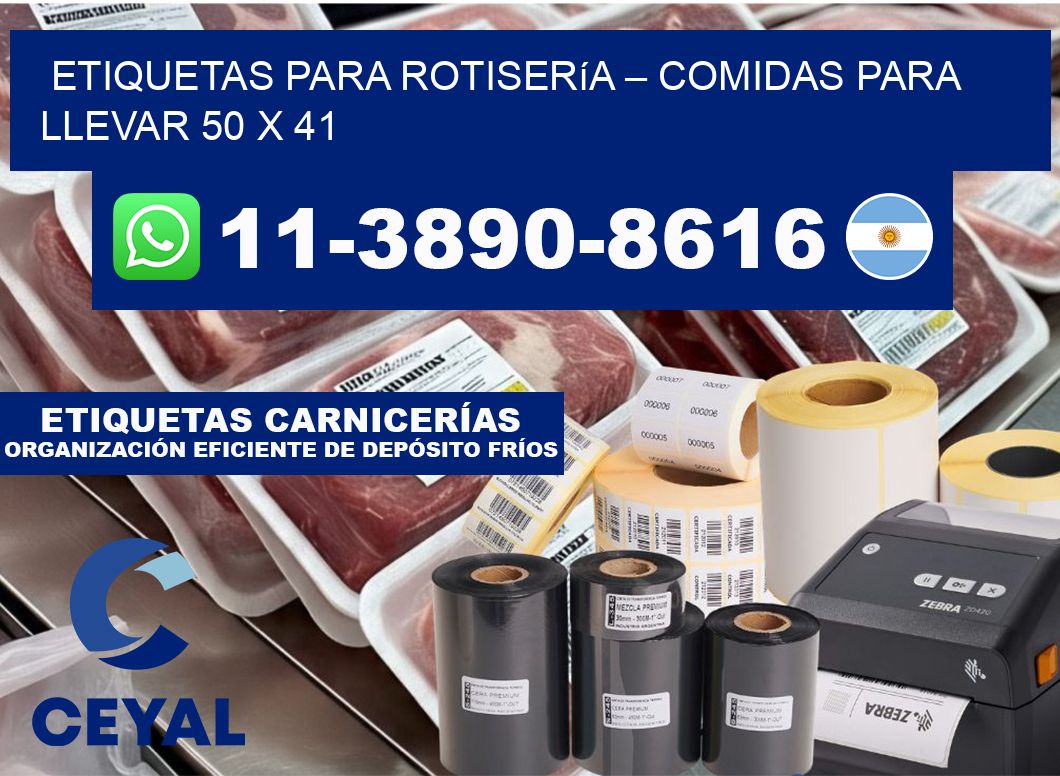 etiquetas para Rotisería – comidas para llevar 50 x 41
