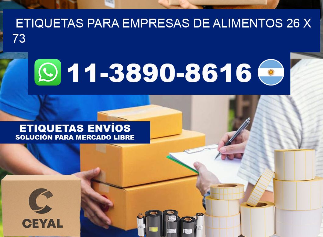 etiquetas para empresas de alimentos 26 x 73