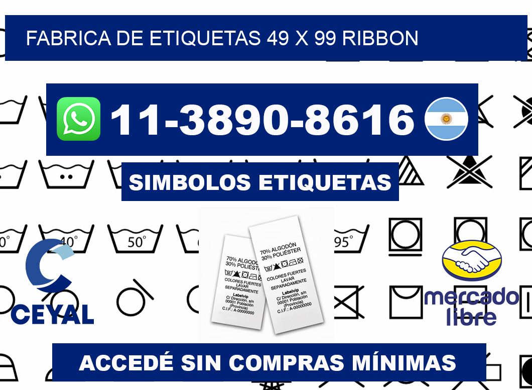 fabrica de etiquetas 49 x 99 ribbon