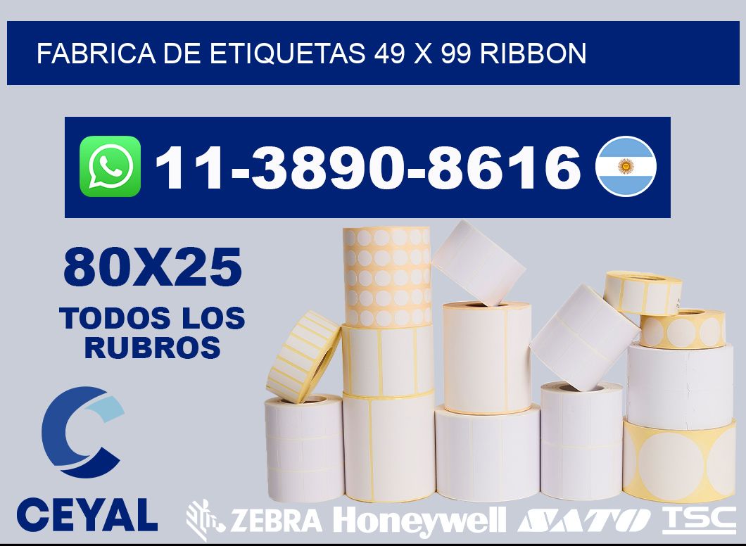 fabrica de etiquetas 49 x 99 ribbon