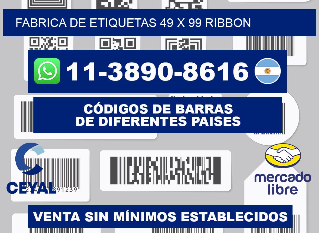 fabrica de etiquetas 49 x 99 ribbon