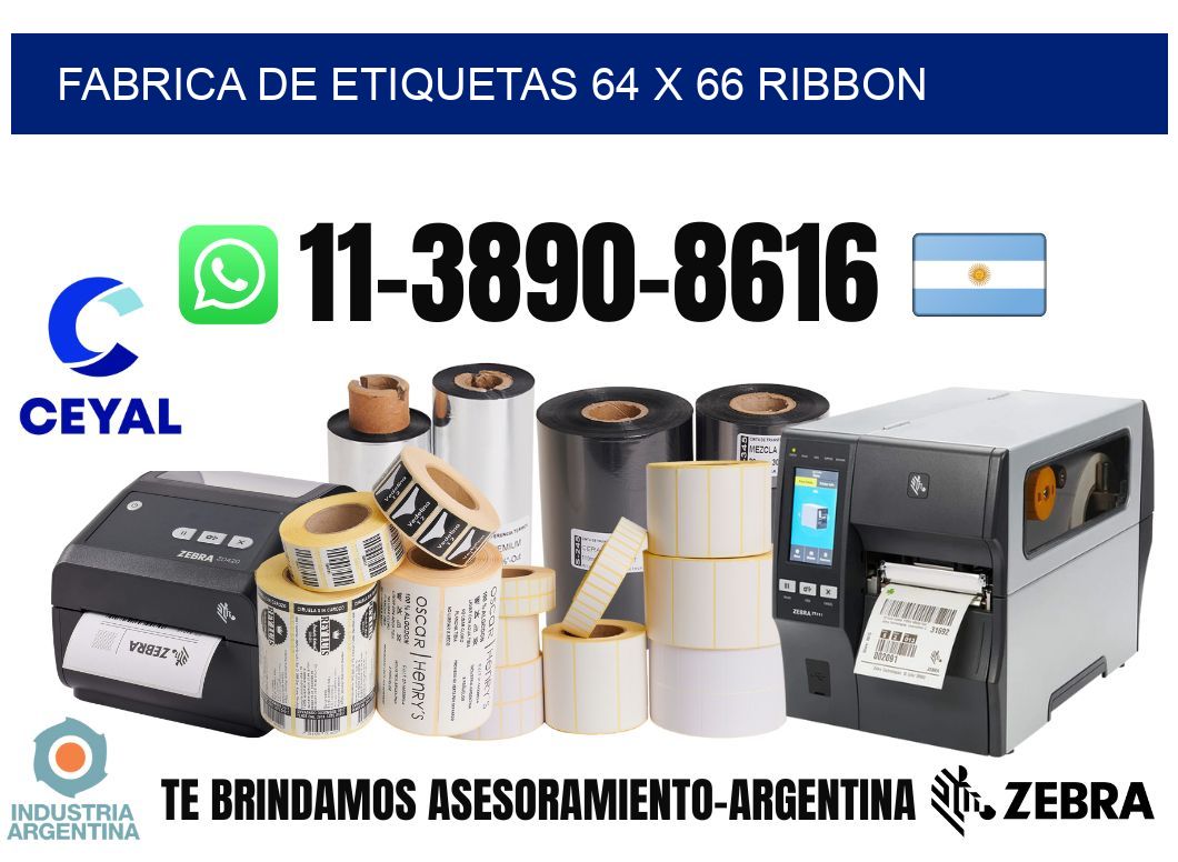 fabrica de etiquetas 64 x 66 ribbon