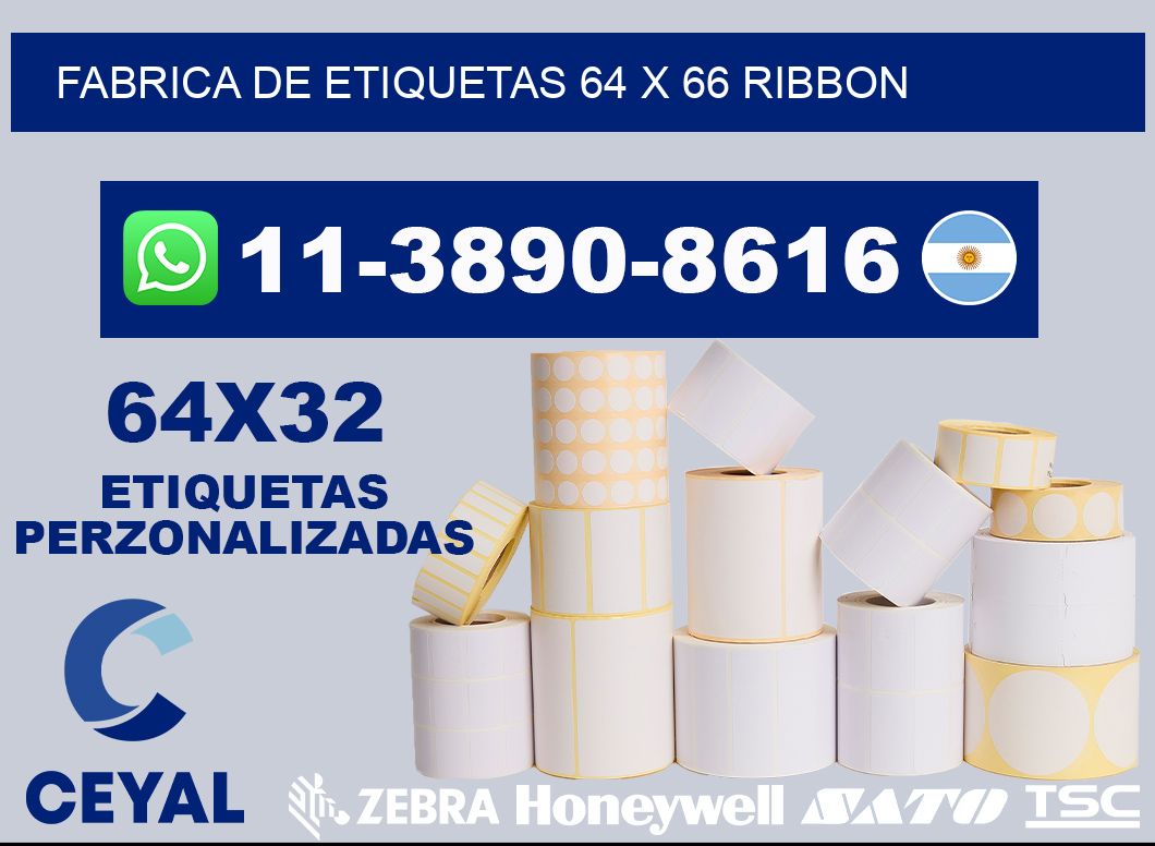 fabrica de etiquetas 64 x 66 ribbon