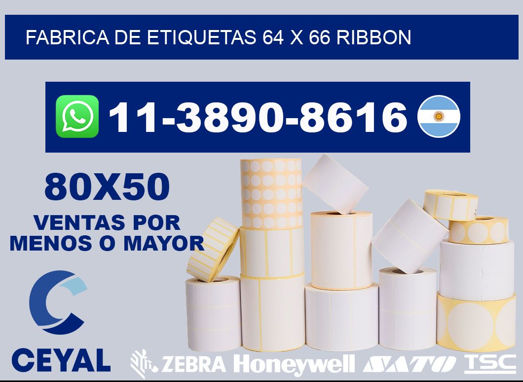 fabrica de etiquetas 64 x 66 ribbon