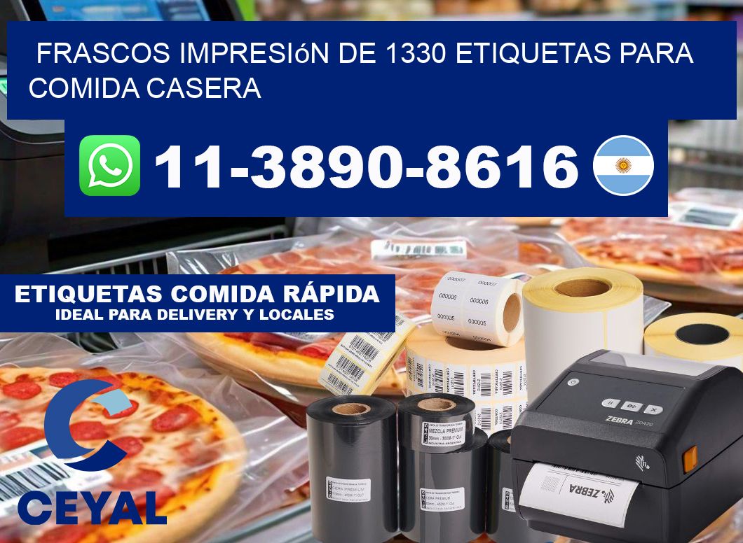 frascos impresión de 1330 etiquetas para comida casera