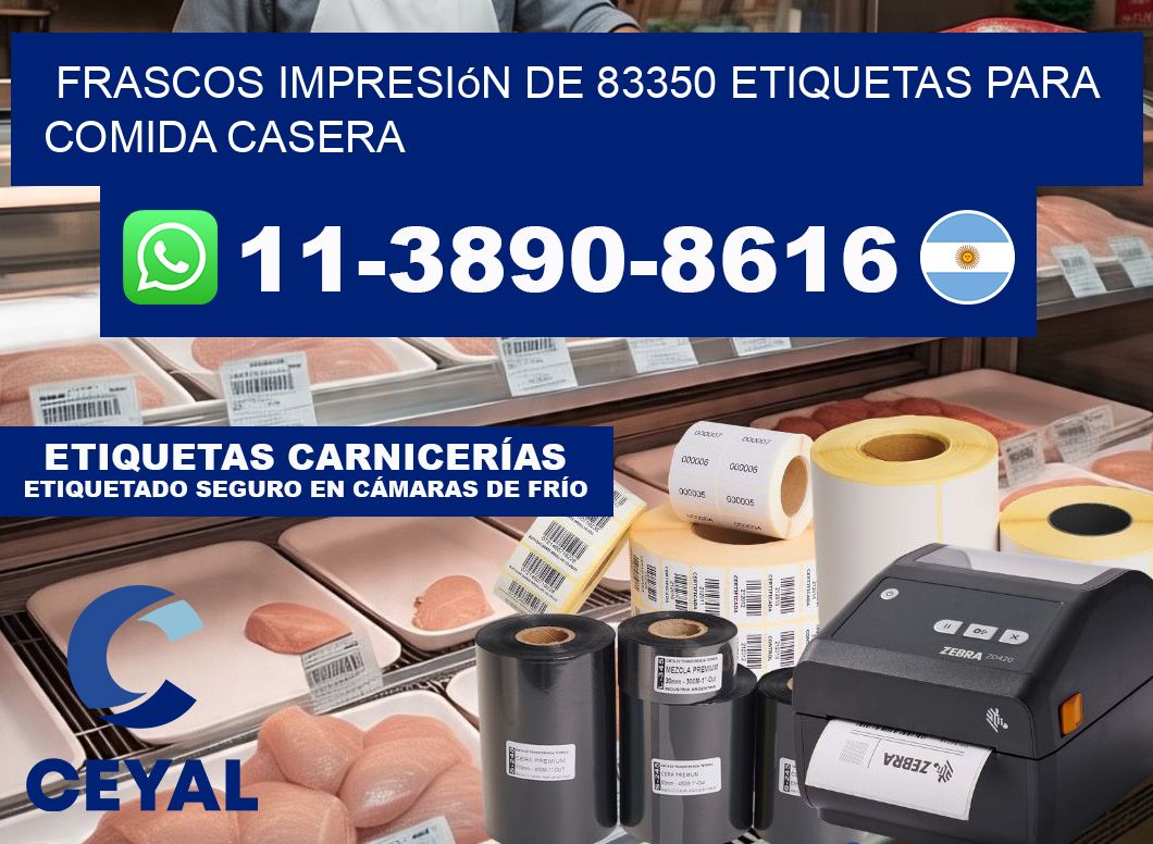 frascos impresión de 83350 etiquetas para comida casera