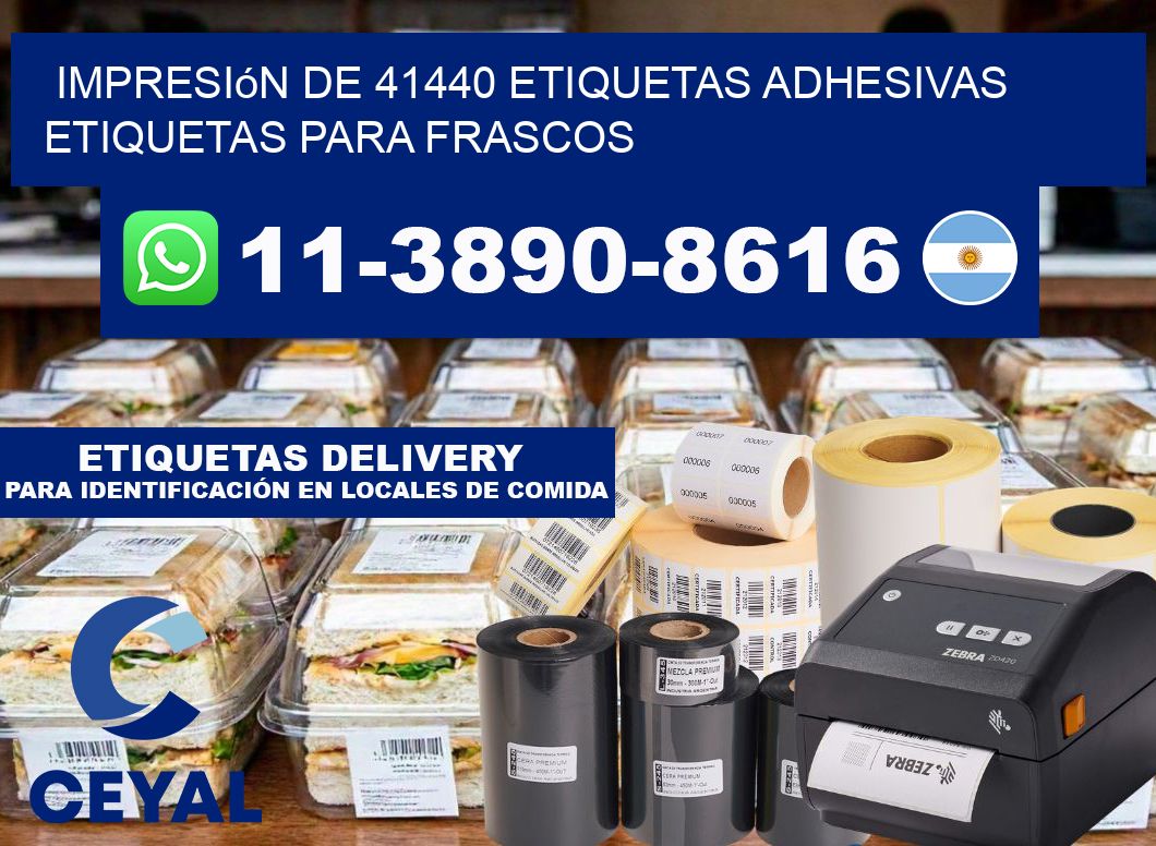 impresión de 41440 etiquetas adhesivas etiquetas para frascos