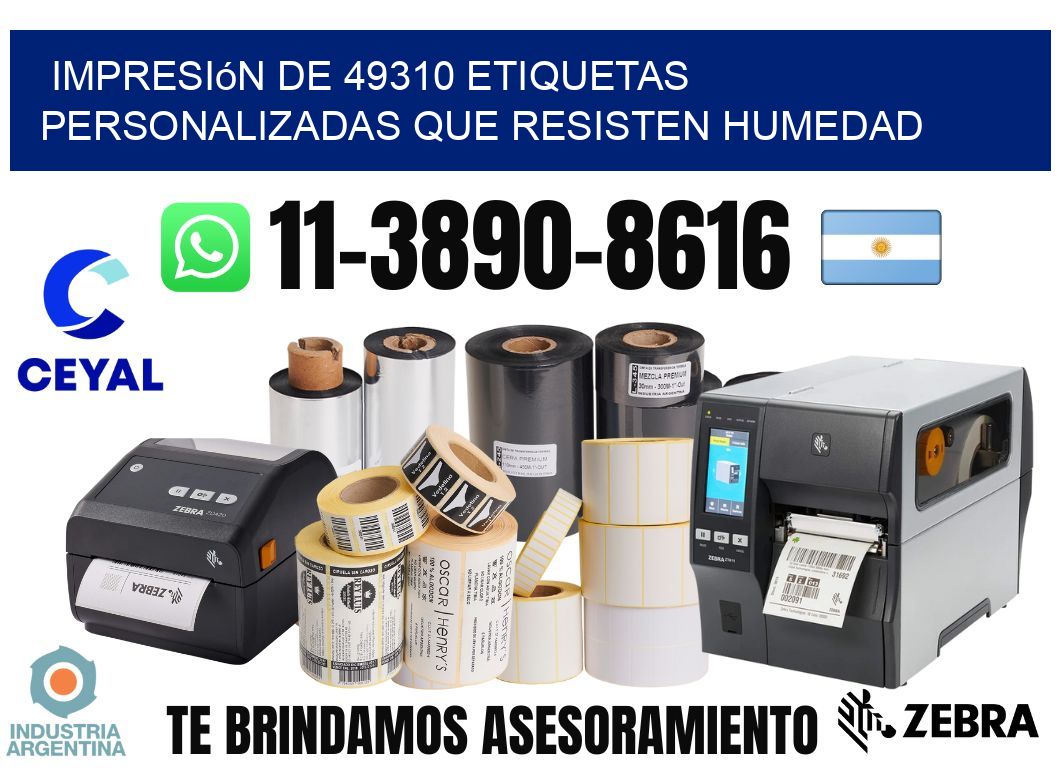 impresión de 49310 etiquetas personalizadas que resisten humedad