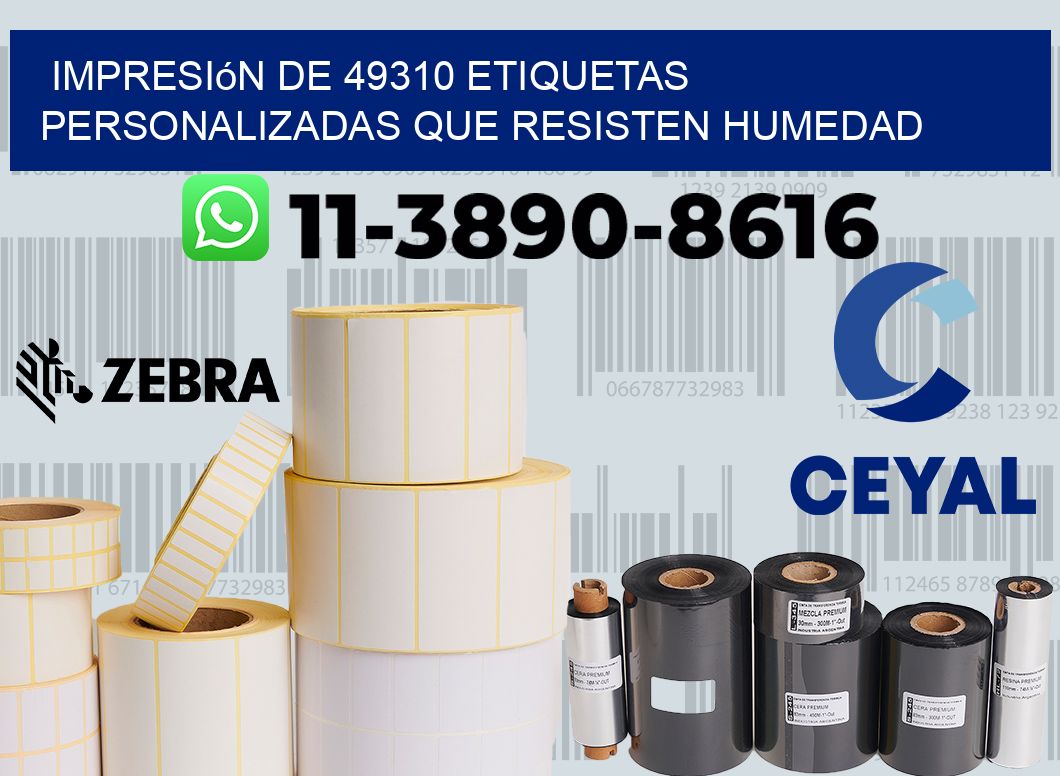 impresión de 49310 etiquetas personalizadas que resisten humedad