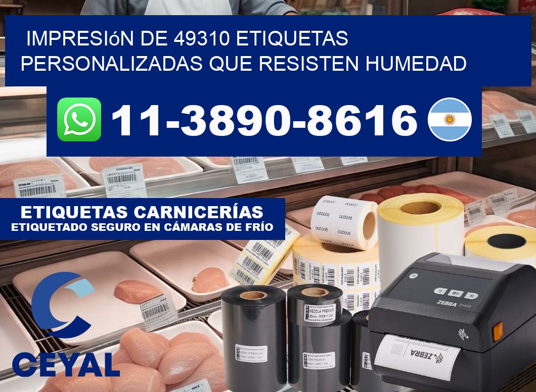impresión de 49310 etiquetas personalizadas que resisten humedad