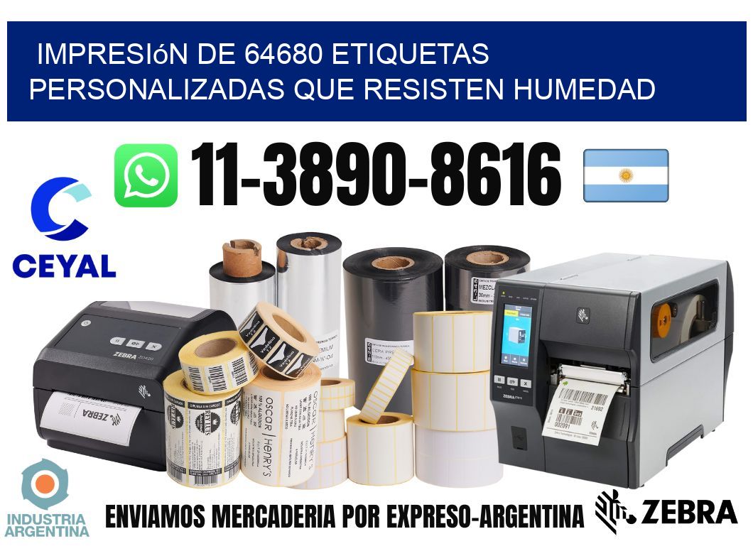 impresión de 64680 etiquetas personalizadas que resisten humedad