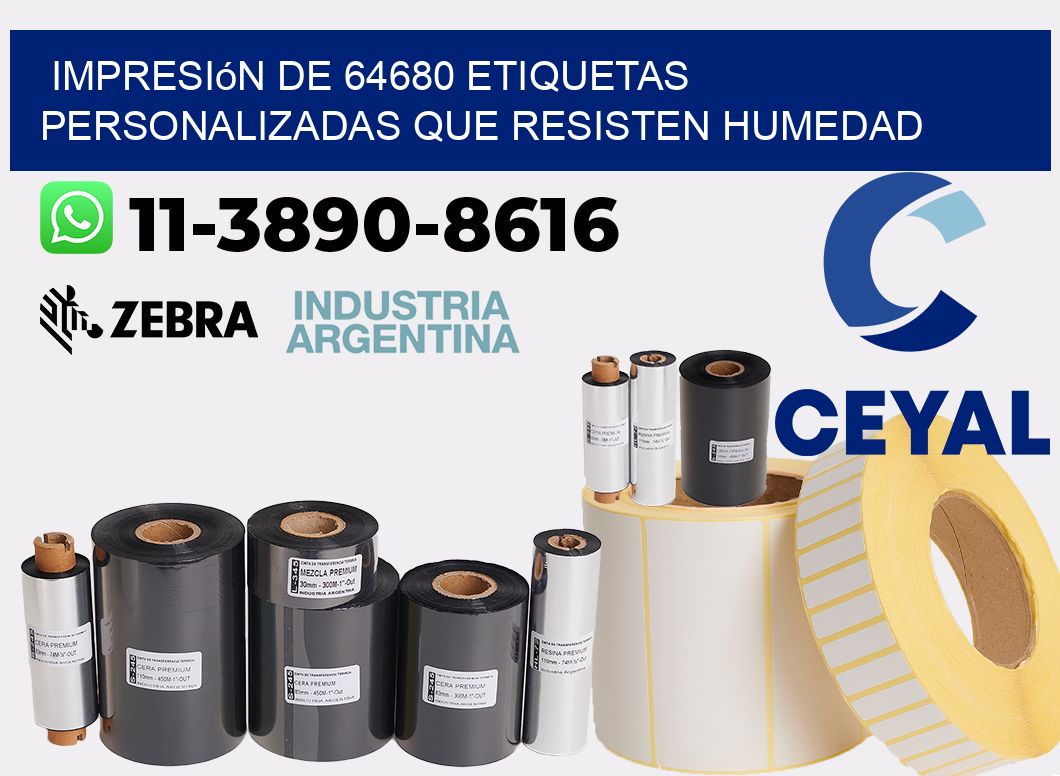 impresión de 64680 etiquetas personalizadas que resisten humedad