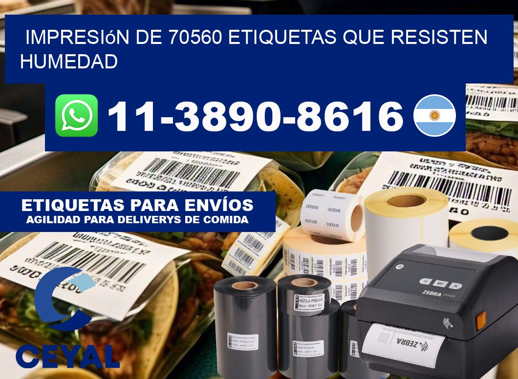 impresión de 70560 etiquetas que resisten humedad