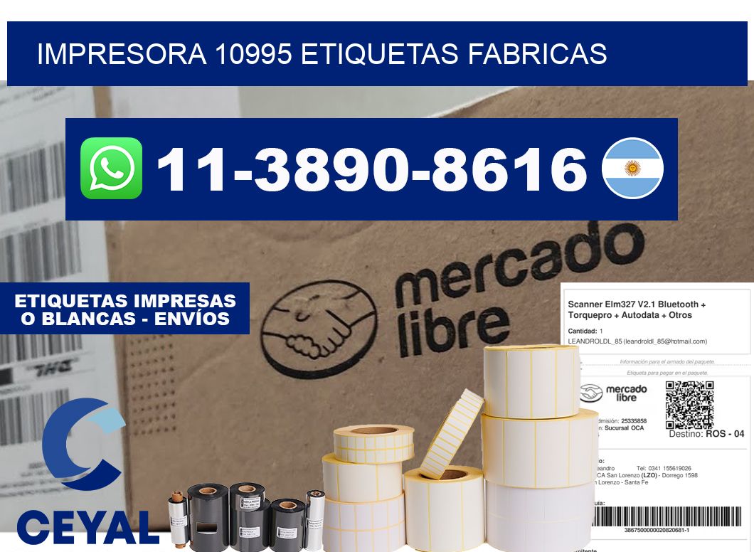 impresora 10995 etiquetas fabricas