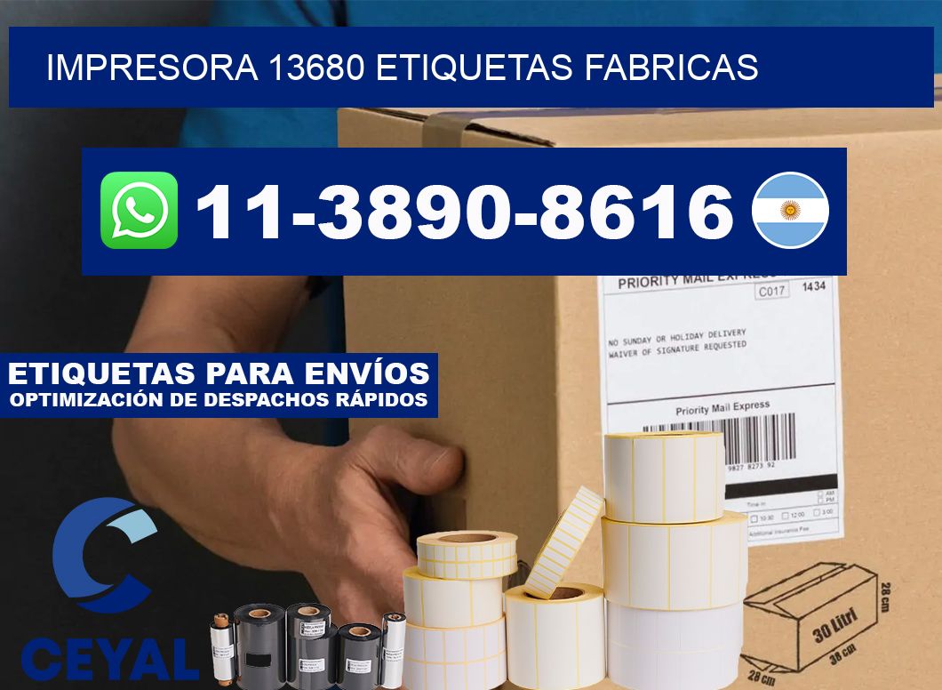impresora 13680 etiquetas fabricas