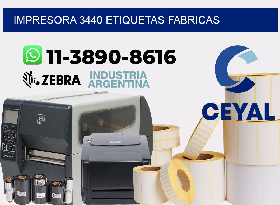 impresora 3440 etiquetas fabricas