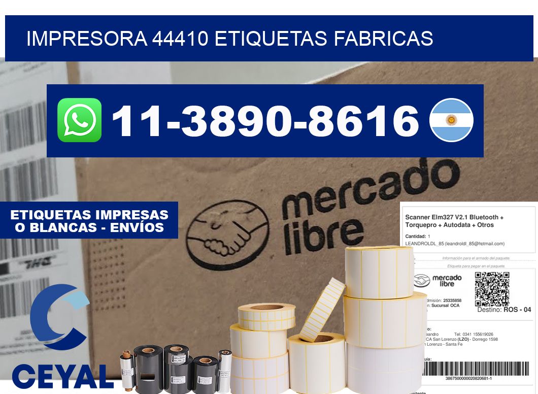 impresora 44410 etiquetas fabricas
