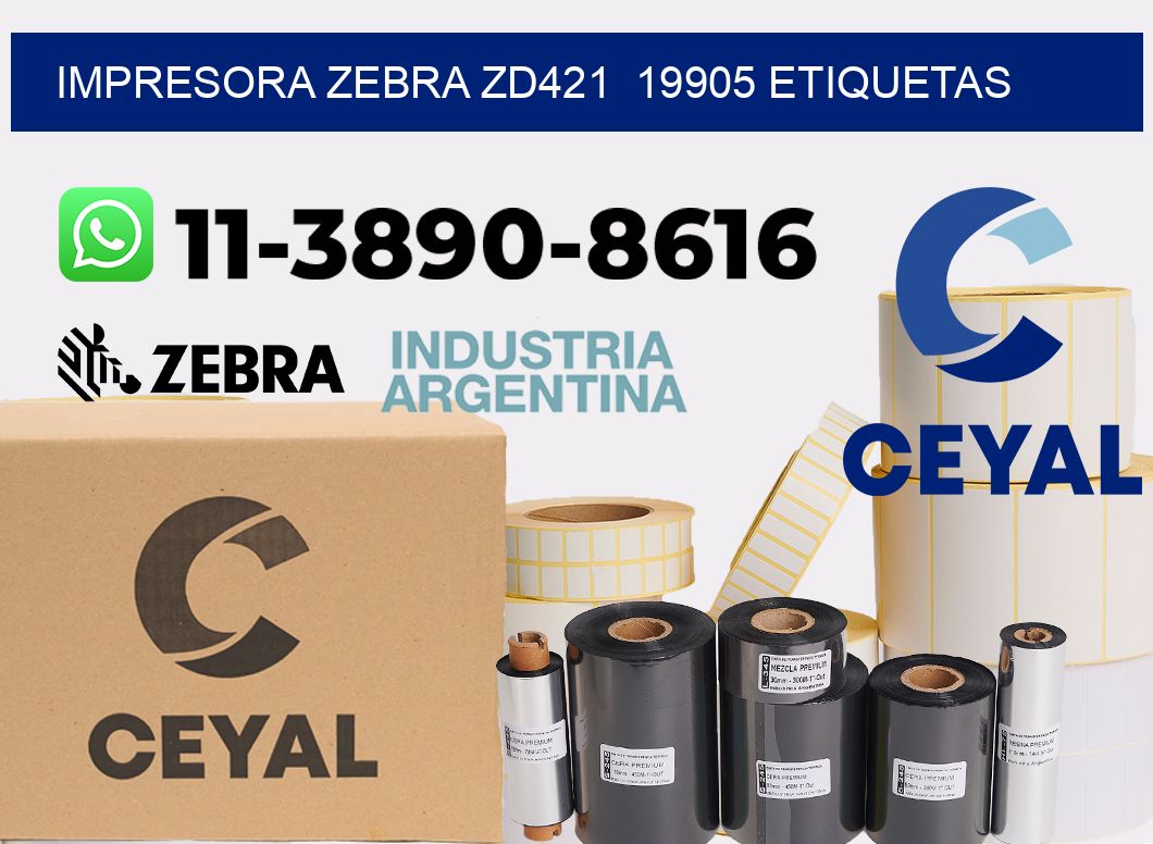 impresora zebra zd421  19905 etiquetas