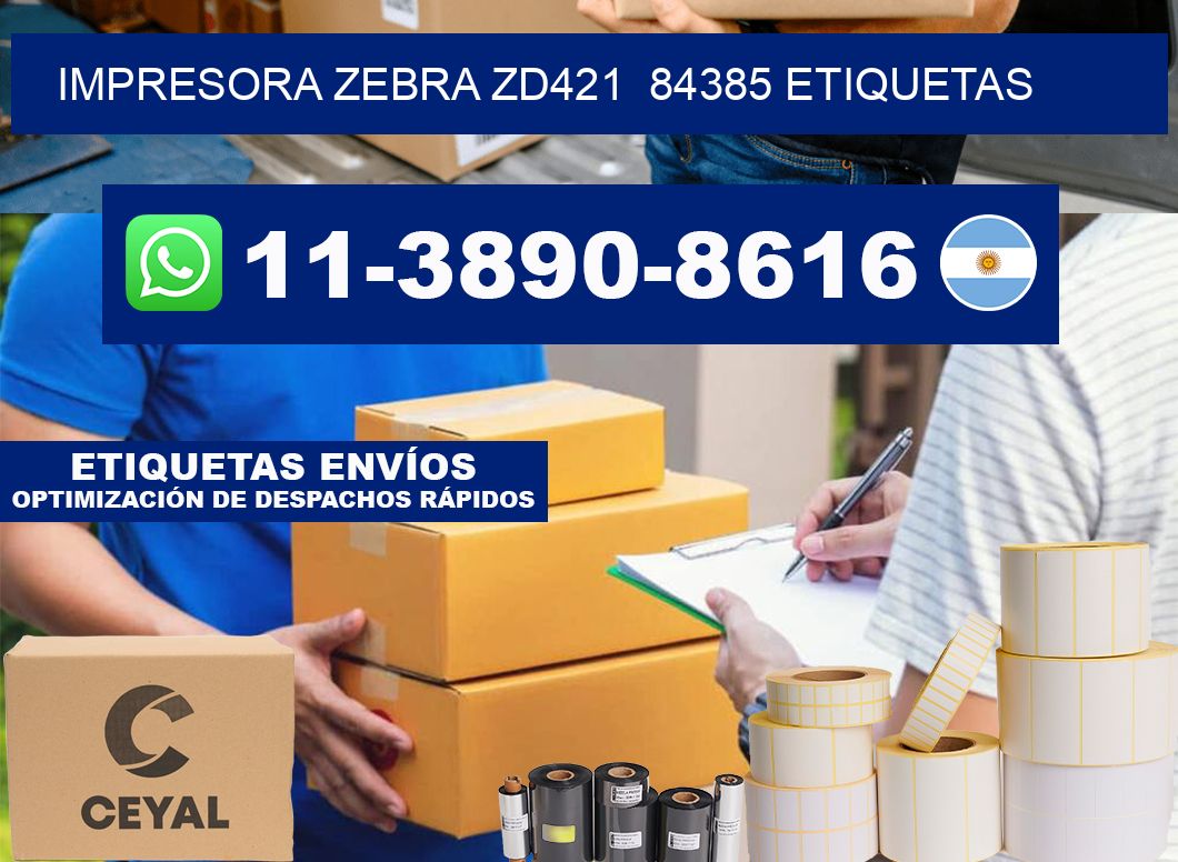 impresora zebra zd421  84385 etiquetas