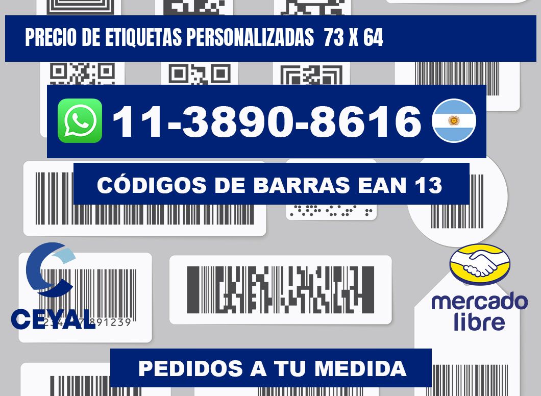 precio de etiquetas personalizadas  73 x 64