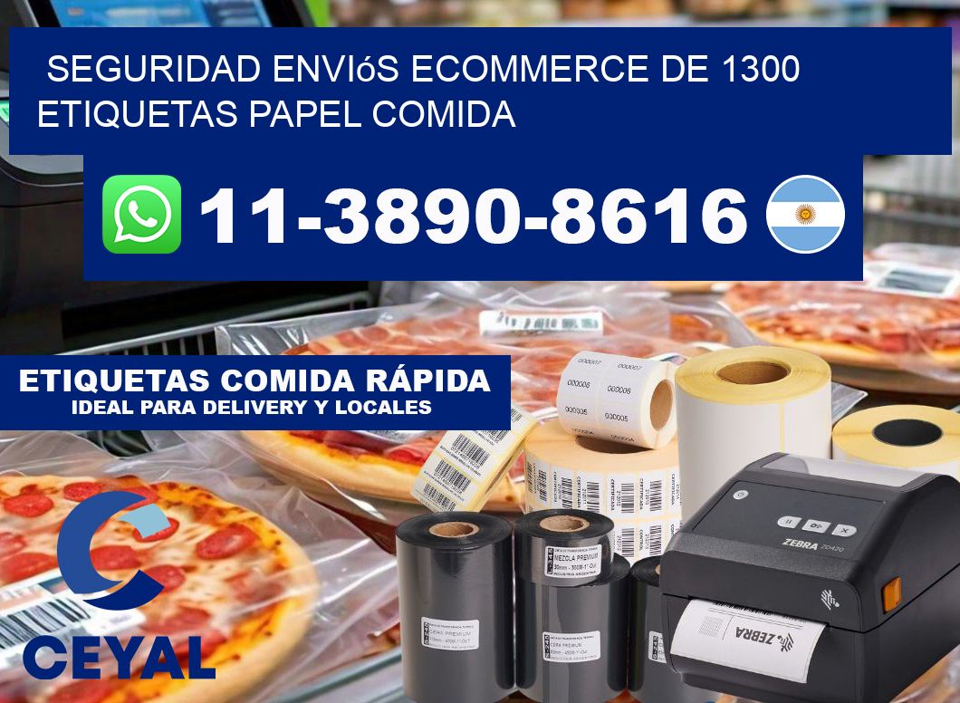 seguridad enviós ecommerce de 1300 etiquetas papel comida
