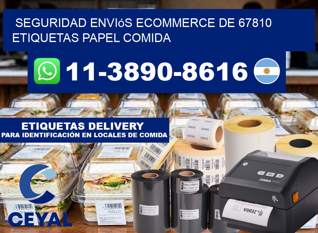 seguridad enviós ecommerce de 67810 etiquetas papel comida