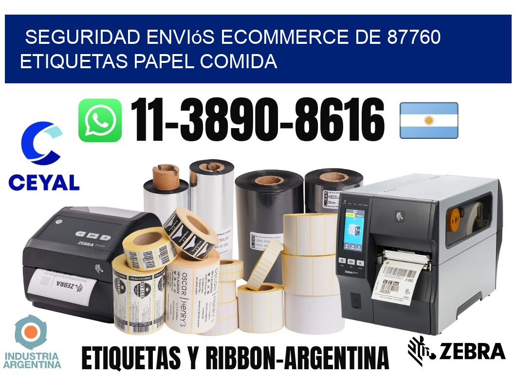 seguridad enviós ecommerce de 87760 etiquetas papel comida