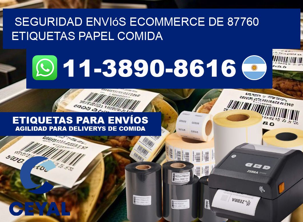seguridad enviós ecommerce de 87760 etiquetas papel comida