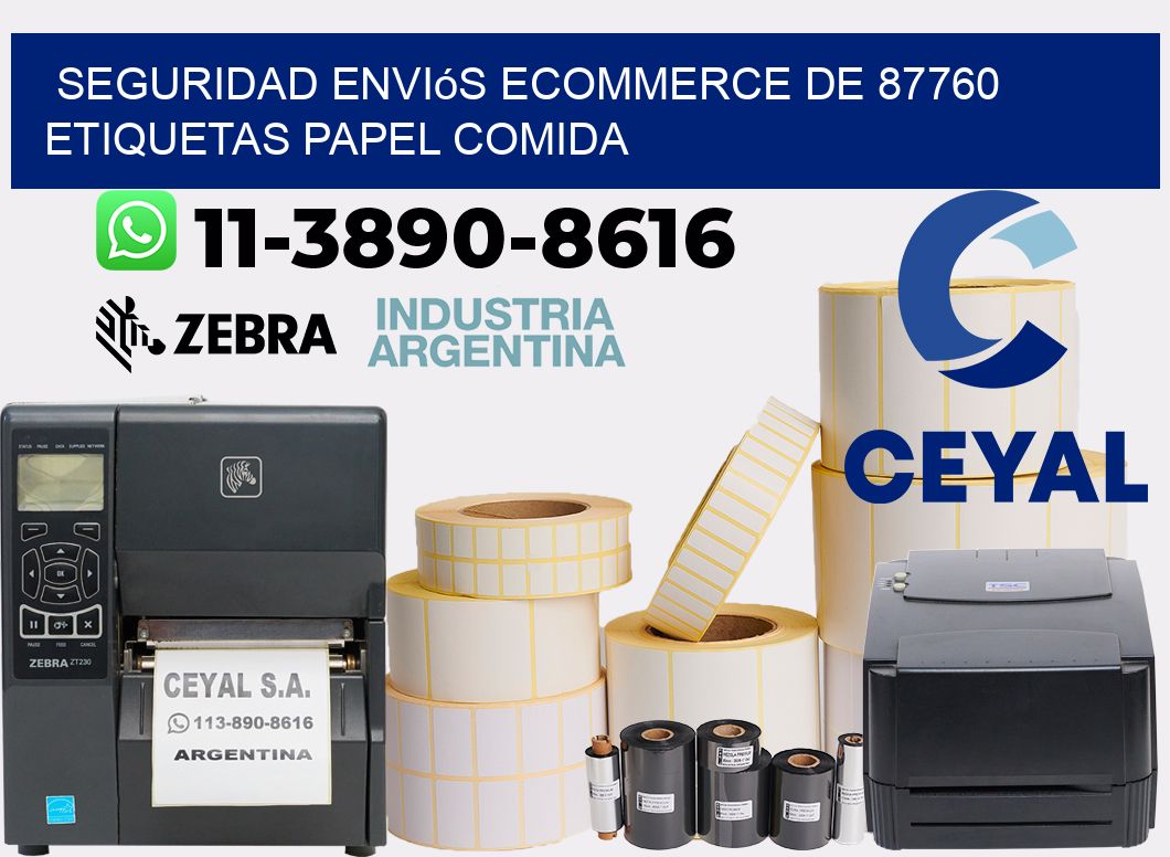 seguridad enviós ecommerce de 87760 etiquetas papel comida