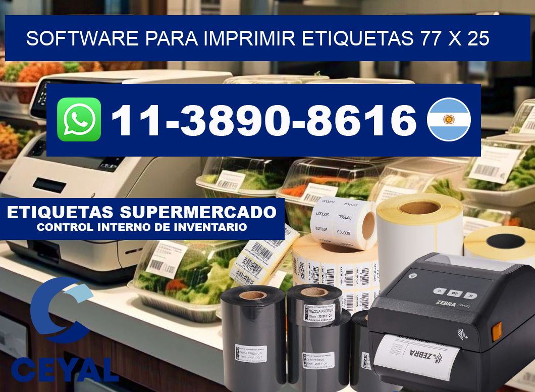 software para imprimir etiquetas 77 x 25