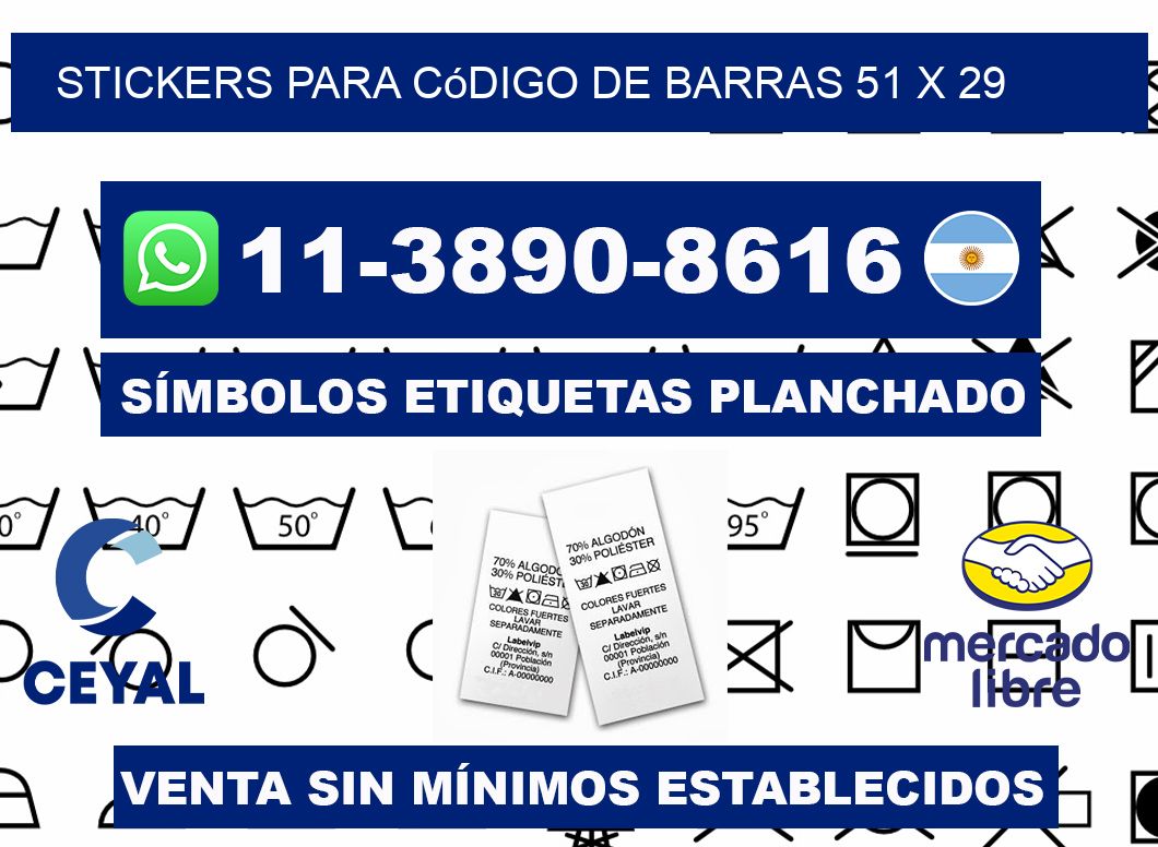 stickers para código de barras 51 x 29