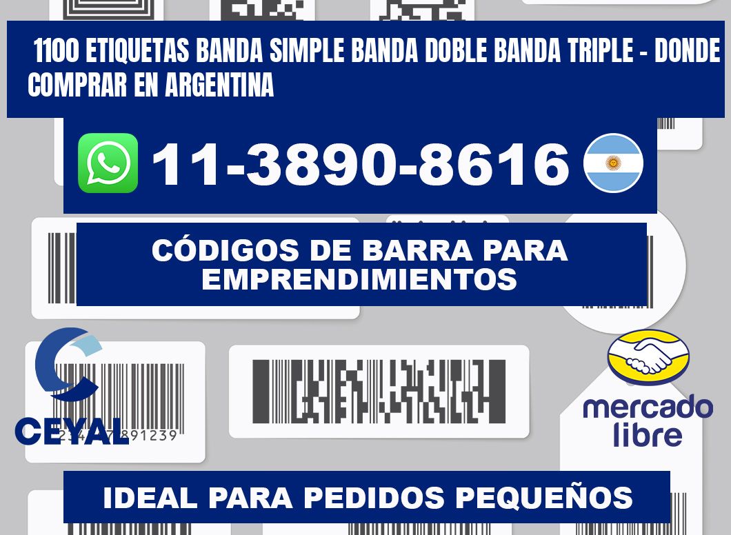 1100 etiquetas banda simple banda doble banda triple - Donde Comprar en Argentina