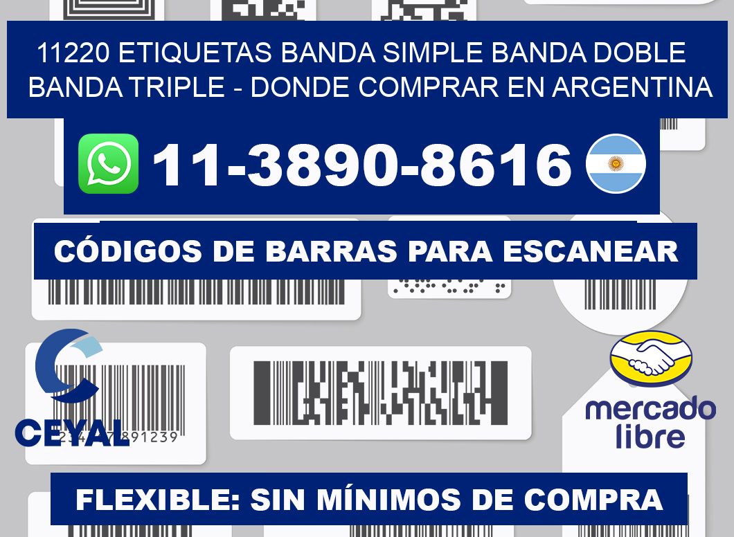 11220 etiquetas banda simple banda doble banda triple - Donde Comprar en Argentina