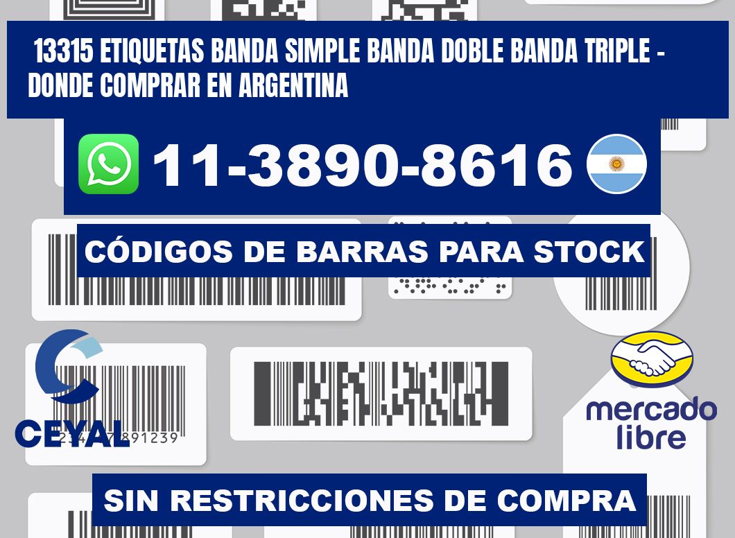 13315 etiquetas banda simple banda doble banda triple - Donde Comprar en Argentina